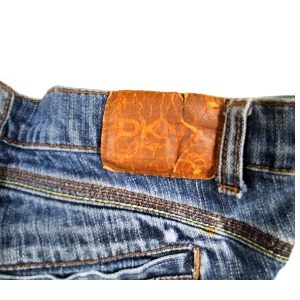 DKNY Jeans Womens 27 Bootcut Cotton Blend Blue Denim Medium Wash Y2K Vintage - Picture 4 of 9